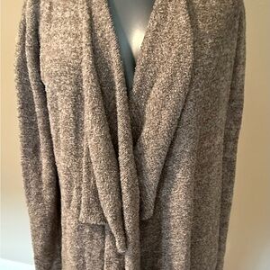 Barefoot Dreams Shawl Collar Open-Front Cardigan - Gray